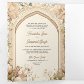 フローラガーデンピーコックスインディアンパレス結婚ズ 三つ折り招待状 (内部最初)