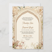 フローラガーデンピーコックスインディアンパレス結婚ズ 招待状 (正面)