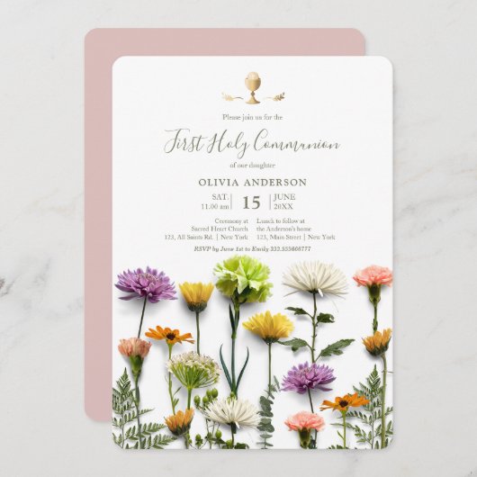 フローラガーデンファースト招待状 招待状 (正面/裏面)