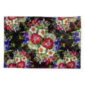 フローラガーデンフラワーナリカス葉白い赤 枕カバー (裏面-左)