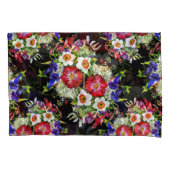 フローラガーデンフラワーナリカス葉白い赤 枕カバー (正面左)