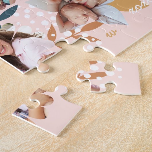 フローラガーデンフラワーファミリーフォトフレームコラージュ ジグソーパズル (側面)