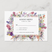 フローラガーデンフレームRSVP結婚のエンクロージャカード エンクロージャーカード (正面)