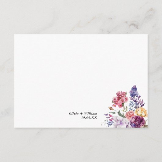 フローラガーデンフレームRSVP結婚のエンクロージャカード エンクロージャーカード (裏面)