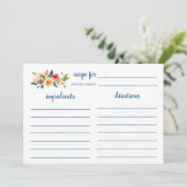 フローラガーデンブライダルシャワーレシピカード (スタンド正面)