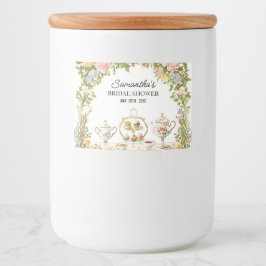 フローラガーデンブライダルシャワー茶パーティー飲料 フードラベル