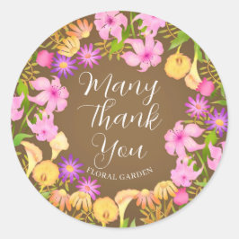 フローラガーデンブラウン ラウンドシール