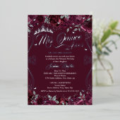 フローラガーデンブルゴーンディミクリンキンセアニェラ 箔招待状 (立ち正面)