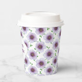 フローラガーデンブルーゼラニウム任意の色の文字 紙コップ (左)