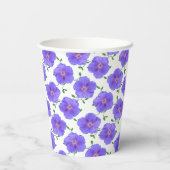 フローラガーデンブルーゼラニウム任意の色の文字 紙コップ (裏面)