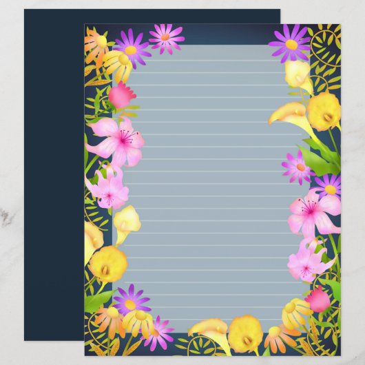 フローラガーデンブルー (正面/裏面)