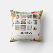 フローラガーデンベビー1年目の写真コラージュ クッション (裏面)