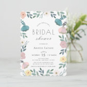 フローラガーデンホワイトブライダルシャワー 招待状 (スタンド正面)