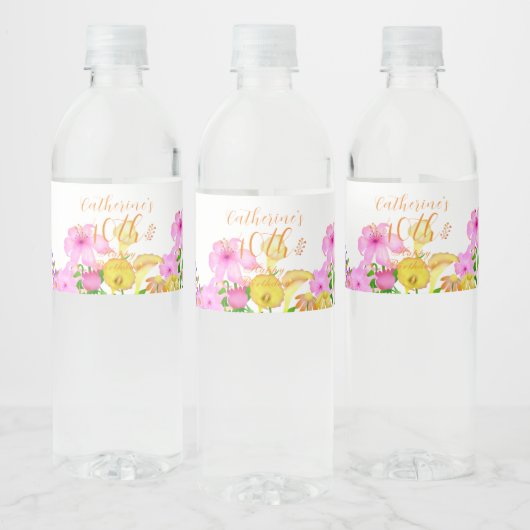 フローラガーデンホワイト ペットボトルラベル (ボトル)