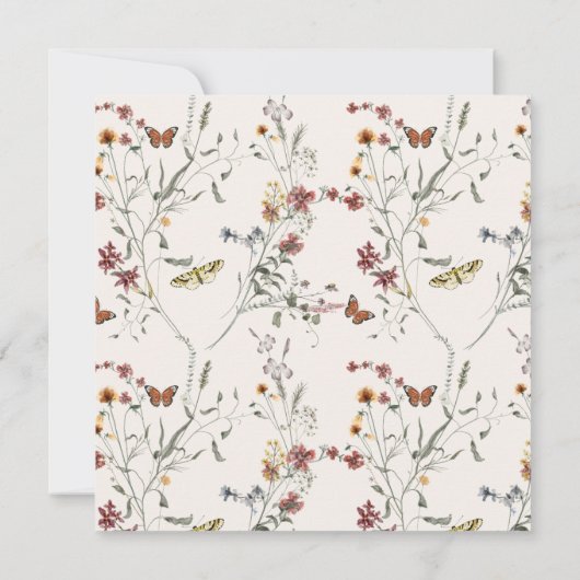 フローラガーデンホーリーバプテスマ水彩野花 招待状 (裏面)