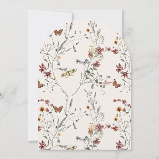 フローラガーデンホーリーバプテスマ水彩野花 招待状 (裏面)