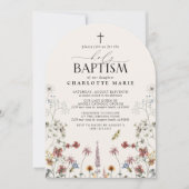 フローラガーデンホーリーバプテスマ水彩野花 招待状 (正面)