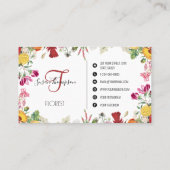 フローラガーデンモダンミニマルなソーシャルメディアのアイコン 名刺 (裏面)