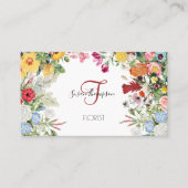 フローラガーデンモダンミニマルなソーシャルメディアのアイコン 名刺 (正面)