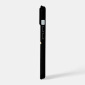 フローラガーデンモノグラムブラック iPhone 15ケース (左側面)