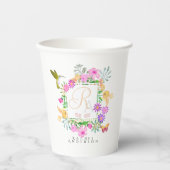 フローラガーデンモノグラム 紙コップ (正面)