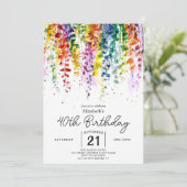 フローラガーデンワイルドフラワーズ40歳の誕生日 招待状 (スタンド正面)