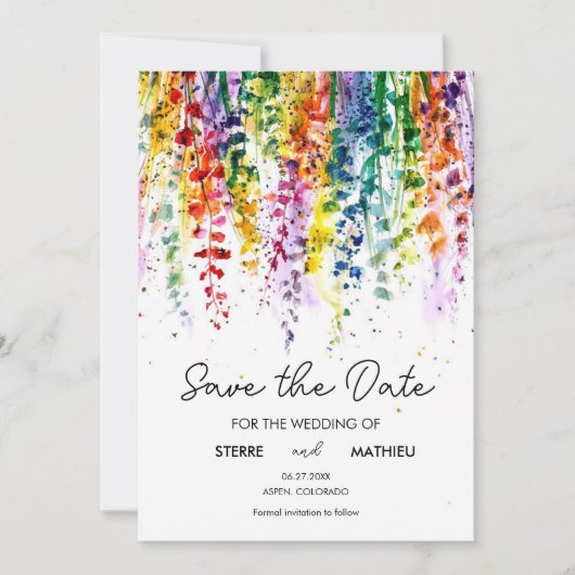 フローラガーデンワイルドフラワー セーブザデート (正面)