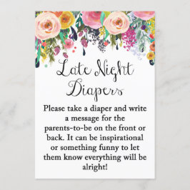 フローラガーデン深夜型ゲームサイン5x7インチサイズ 招待状