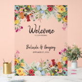 フローラガーデン結婚フラワーズウェルカムサイン アクリルサイン (ウェディング)