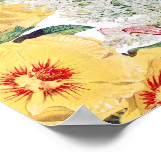 フローラガーデン結婚フラワーズシーティングチャート ポスター (角)