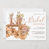 フローラガーデン自然ボホパンプキンブライダルシャワー 招待状 (正面)