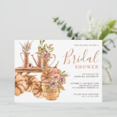 フローラガーデン自然ボホパンプキンブライダルシャワー 招待状 (スタンド正面)