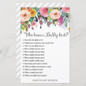 フローラガーデン赤ちゃんシャワーゲームプリント (正面/裏面)