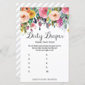 フローラガーデン赤ちゃんシャワーゲームプリント (正面/裏面)