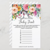 フローラガーデン赤ちゃんシャワーゲームプリント (正面/裏面)