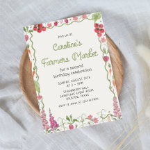 フローラガーデン農家市場誕生日招待状