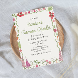 フローラガーデン農家市場誕生日招待状 招待状