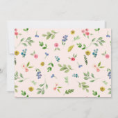 フローラガーデン1th誕生日フォトサンキューカード 招待状 (裏面)