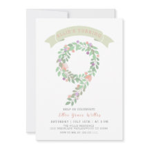 フローラガーデン9thバースデーパーティー招待状