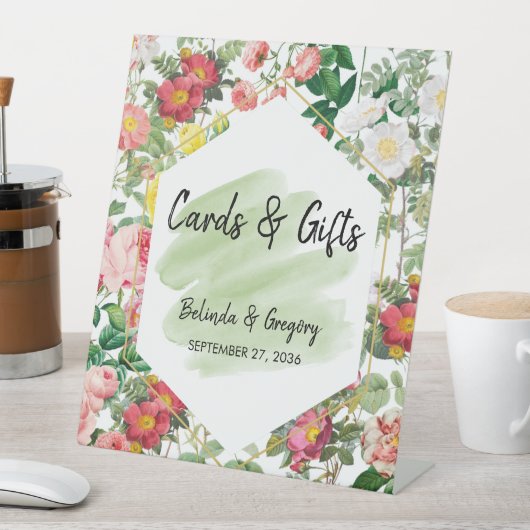 フローラガーデン、水彩ウェディングカード&GIfts 台座サイン (インサイチュ)
