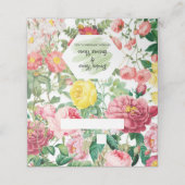 フローラガーデン、水彩画結婚像画 プレイスカード (外部開封)