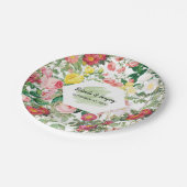 フローラガーデン、水彩画結婚像画 ペーパープレート (アングル)