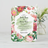 フローラガーデン、水彩画結婚像画 招待状 (スタンド正面)