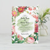 フローラガーデン、水彩画結婚像画 招待状 (スタンド正面)