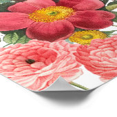 フローラガーデン、水彩結婚のシーティングチャート ポスター (角)