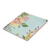 フローラガーデン、青い背景 タイル (側面)