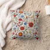 フローラガーデンinレッズイエローズブルー クッション (ブランケット)