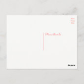 フローラガーベラデイジーピンク&イエローフラワー ポストカード (裏面)