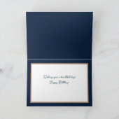 フローラガーベラデイジーフラワーピンクガール誕生日 カード (内部)