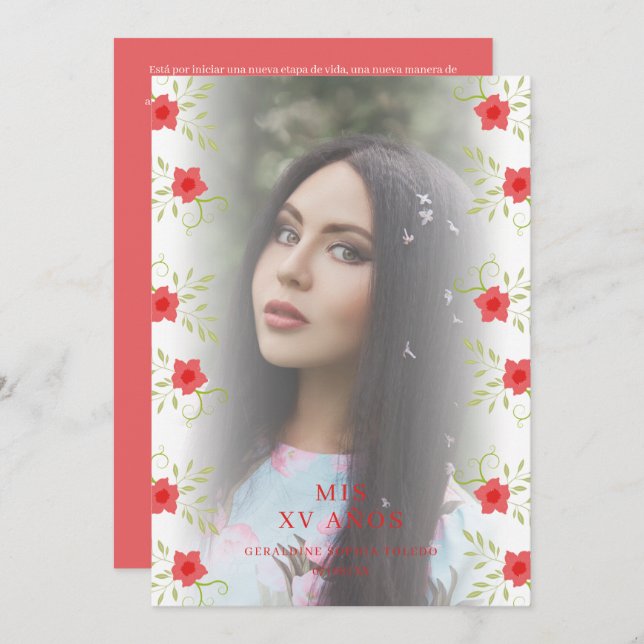 フローラガーランドキンセニェラ洗練された写真 (正面/裏面)